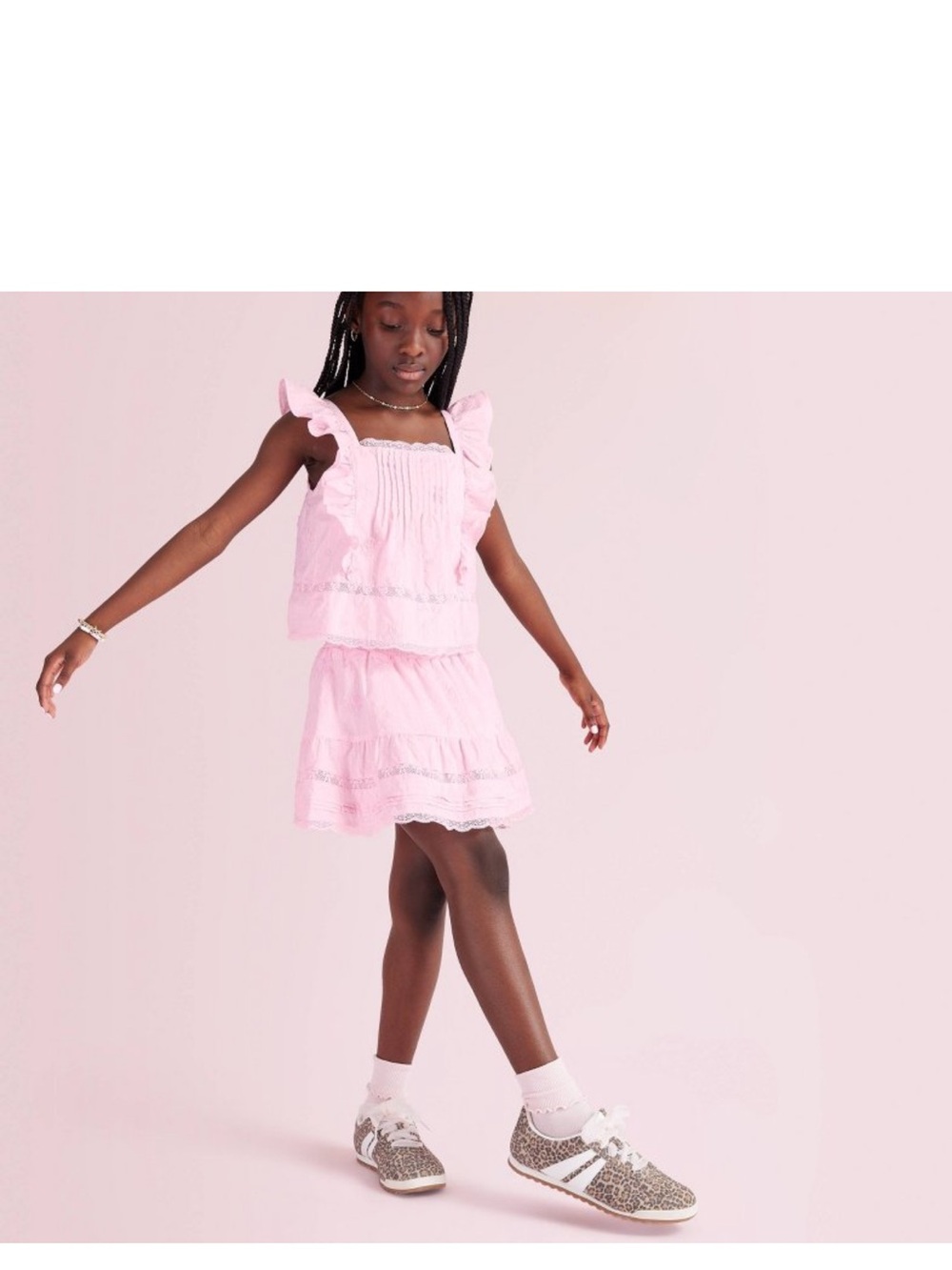 MATCHING SET-LoveShackFancyxTarget Alouette Rose Embroidery Tank & Skirt NWT